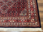 Indo Persian Bijar Rug 6x9, Hand Knotted Wool Carpet