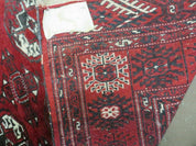 4' 5" X 5' 7" Semi Antique Handmade Afghan Yamud Turkoman Bokhara Wool Rug
