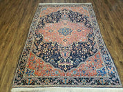4.5' X 6.5' Handmade Antique Fine Indian Wool Rug Carpet Red