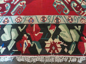 8' X 11' Karabagh Kilim Handmade Flat Weave Wool Rug Vegi Organic Dyes Nice