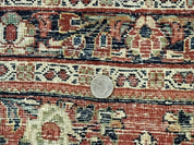 Red Persian Sarouk Rug 3 x 5.8, Antique Wool Carpet, 210 KPSI