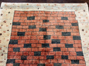 Persian Gabbeh Rug 6x8 ft, Wool Handmade Tribal Rug