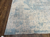 Modern Tibetan Rug 5x8 ft Light Blue and Gray Carpet, Contemporary Wool Rug, Handmade Nepali Rug, Raised Pattern, Tibet Area Rug, Nepal Rug