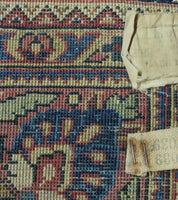 Antique Persian Sarouk Rug 4x6, Hand Knotted 1920s Oriental Carpet 4 x 6 ft, Navy Blue and Red Wool Rug, Handmade Floral Allover Persian Area Rug