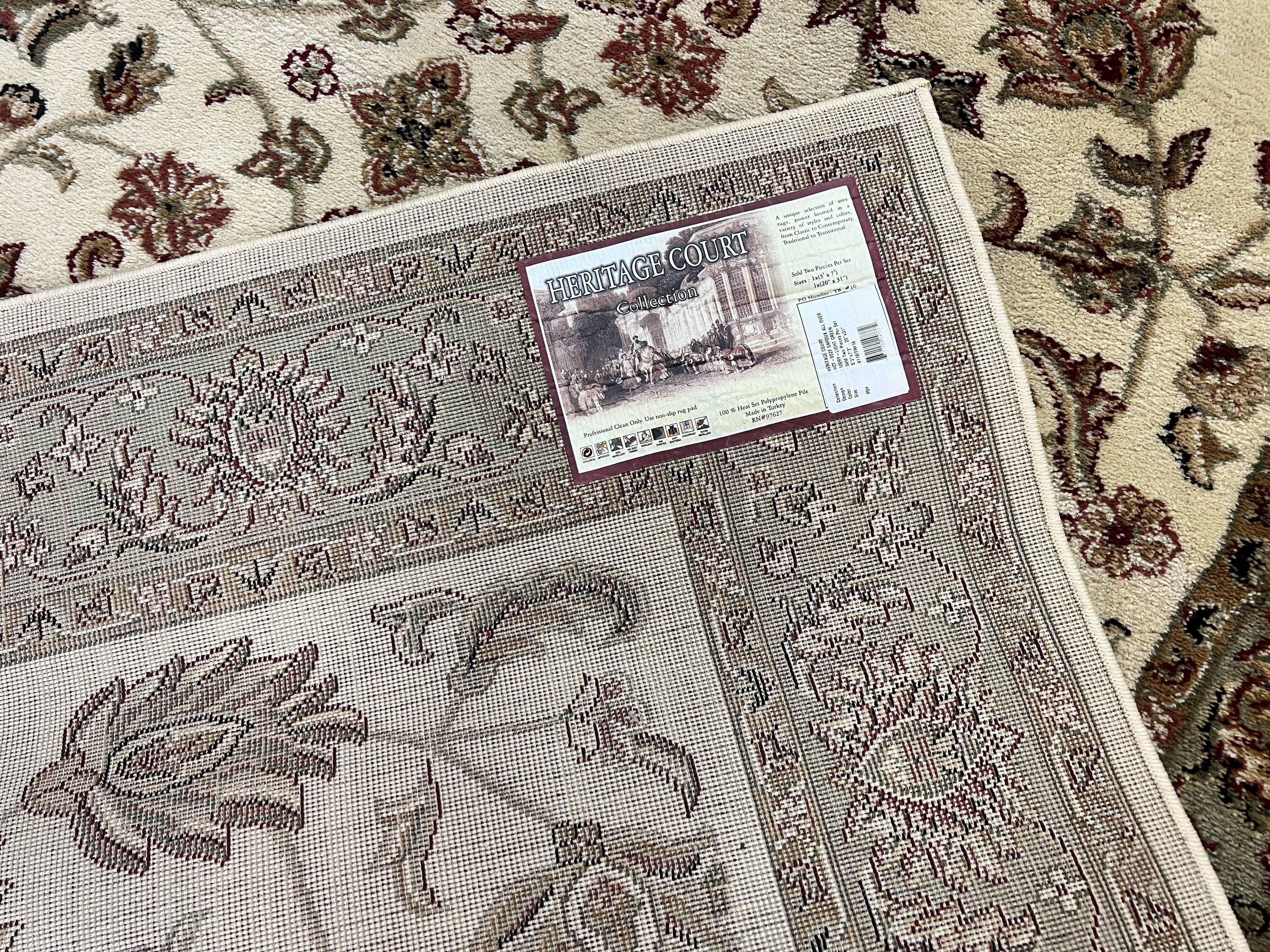 Floral Oriental Rug 5x7, Turkish Power Loomed Carpet, Traditional Design