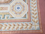 New Chinese Needlepoint Rug 8x14 - 9x14, French European Panel Design, Elegant Dining Room Rug, Flatweave Hand Woven Carpet, Handmade, Wool