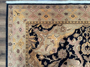 Handmade Wool Rug 8x10, Black & Dark Beige, Nourison, Traditional Rug