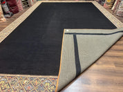 Palace Sized Stark Area Rug 12x19, Black Carpet