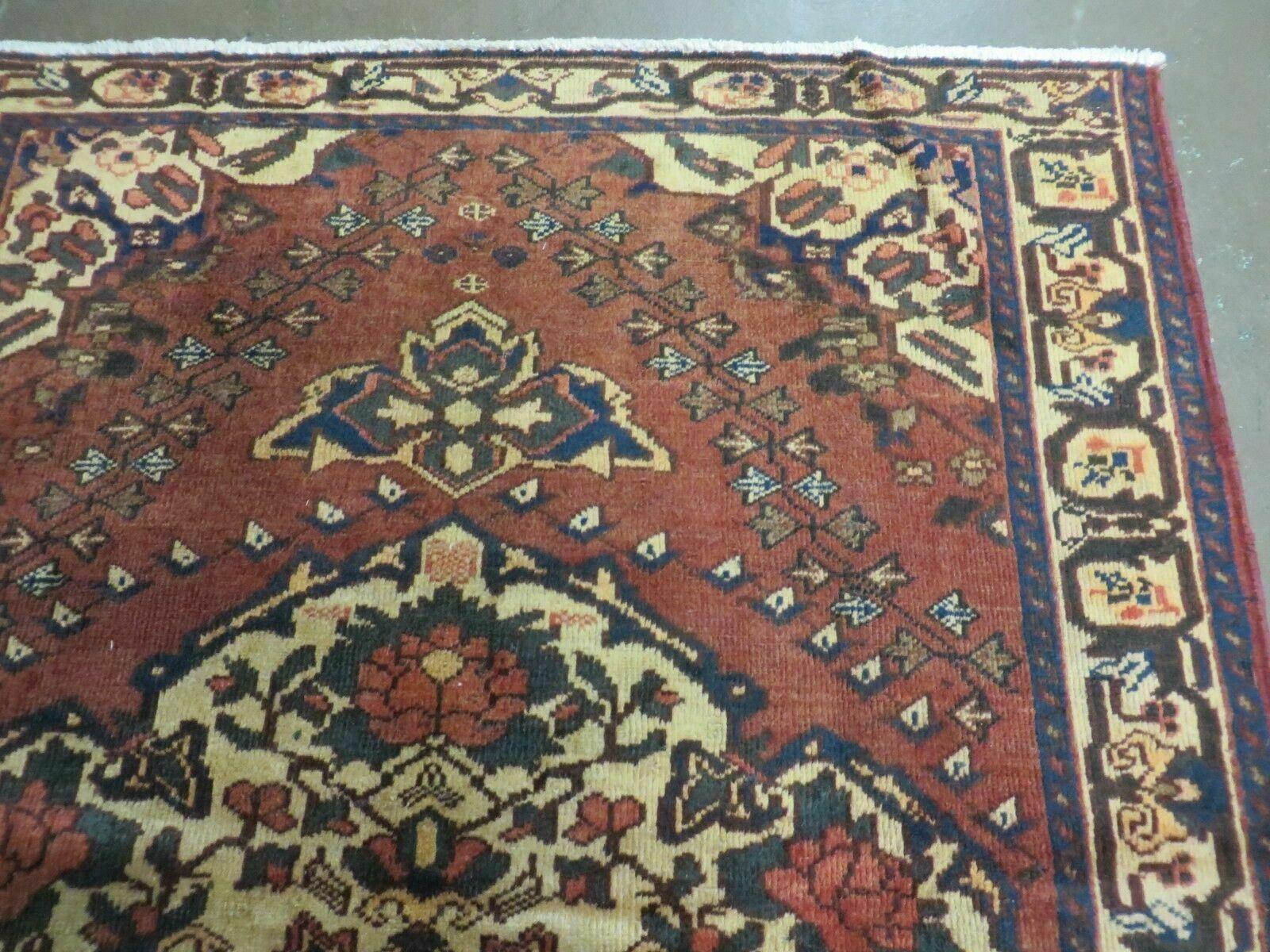 4' X 7' Antique 1920 Handmade Turkish Medallion Wool Rug Veg Dye Nice