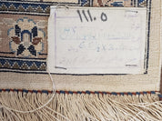 Semi Antique Fine Persian Nain Rug, Ivory & Blue, Wool with Silk Accents, 3'9" x 6'2"