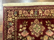 Indo Persian Kerman Rug 4x6, Burgundy, Floral