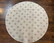 Round Power Loomed Rug 5x5, Contemporary Modern Round Carpet, 5ft Round