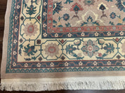 Palace Size Wool Rug 10x18, Sino Persian Kerman Rug, Oversized Hand Knotted Carpet, Light Taupe, Allover Pattern