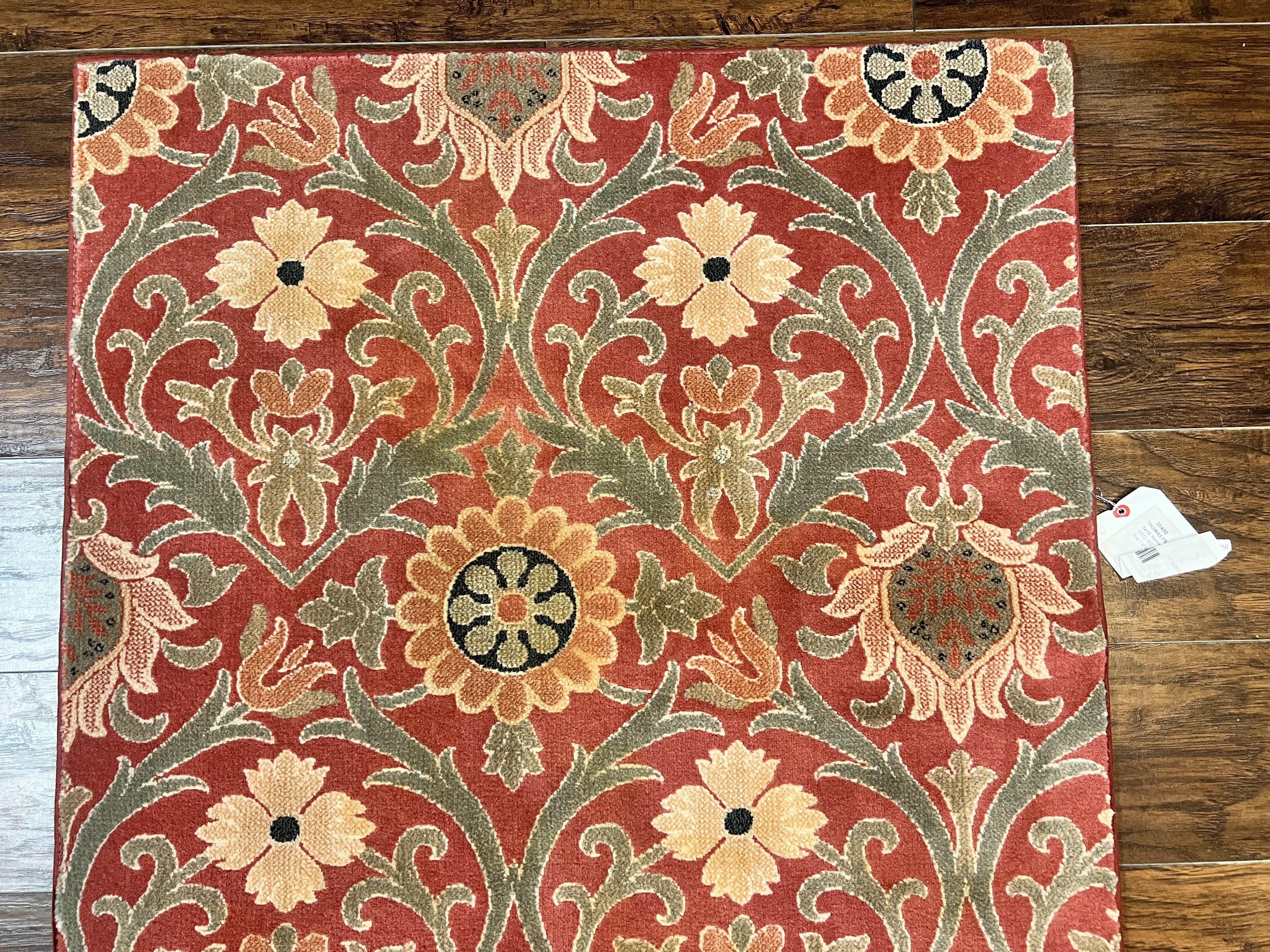 Runner Rug 3 x 14.7, Long Hallway Rug, Wool, Power Loomed, Contemporary, Floral