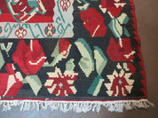 8' X 11' Karabagh Kilim Handmade Flat Weave Wool Rug Vegi Organic Dyes Nice