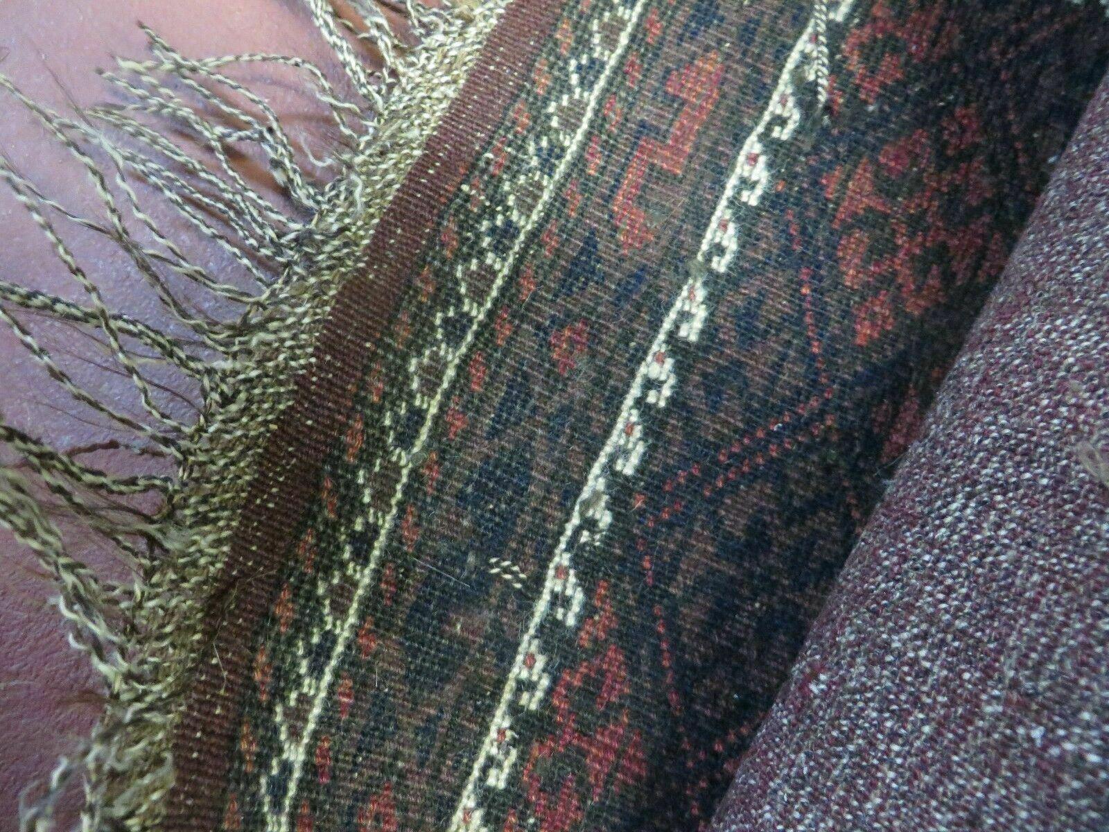 2' X 3' Antique Handmade Pakistani Bokhara Turkoman Balouchi Wool Rug Mat Nice