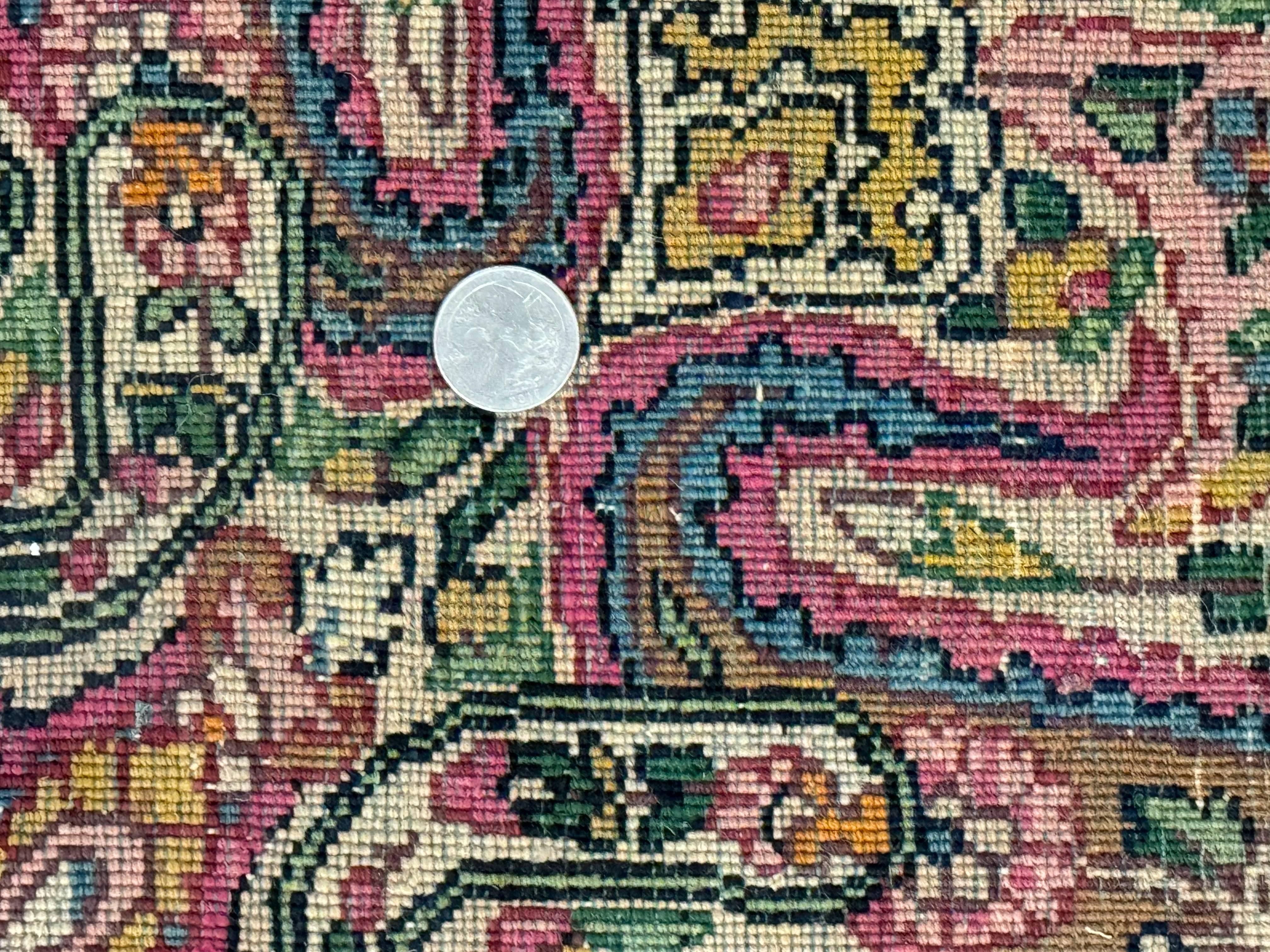 Rare Antique Persian Kerman Lavar Rug 9x12, Boteh Paisley Design