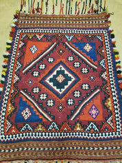 3' X 4' Antique Handmade Turkish Wool Kilim Rug Decorative Seat Cover