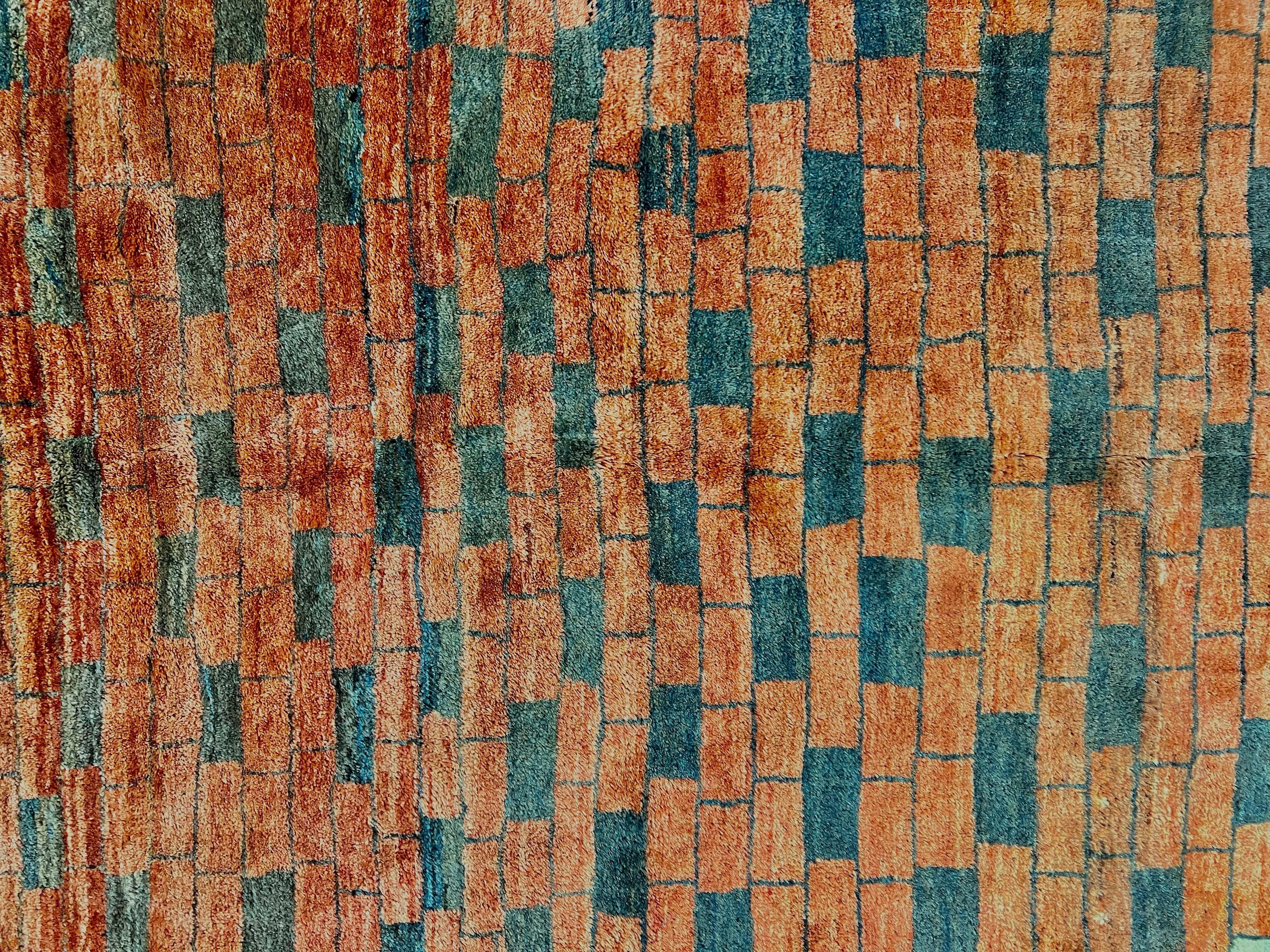 Persian Gabbeh Rug 6x8 ft, Wool Handmade Tribal Rug