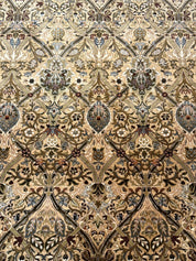 Fine Pak Persian Rug 9x12, Gold and Wine Red, Panel Design, 330 KPSI - Jewel RugsShopify CollectiveHUNTEDFOX - Fine Pak Persian Rug 9x12, Gold and Wine Red, Panel Design, 330 KPSI