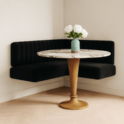 Floating Black Leather Bench for Modern Dining Nook - BlackH|F AtelierLEATHERHUNTEDFOX - Floating Black Leather Bench for Modern Dining Nook