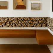 Floating Brown Leather Bench for Restaurant Dining, Entryway or Kitchen - custom banquette seatingH|F Atelierluxury upholstered seatingHUNTEDFOX - Floating Brown Leather Bench for Restaurant Dining, Entryway or Kitchen