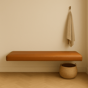 Floating Leather Bench for Restaurant Dining, Entryway or Kitchen - custom banquette seatingH|F Atelierluxury upholstered seatingHUNTEDFOX - Floating Leather Bench for Restaurant Dining, Entryway or Kitchen