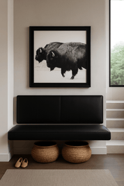 Floating Leather Bench for Restaurant Dining, Entryway or Kitchen - H|F AtelierShopify CollectiveHUNTEDFOX - Floating Leather Bench for Restaurant Dining, Entryway or Kitchen