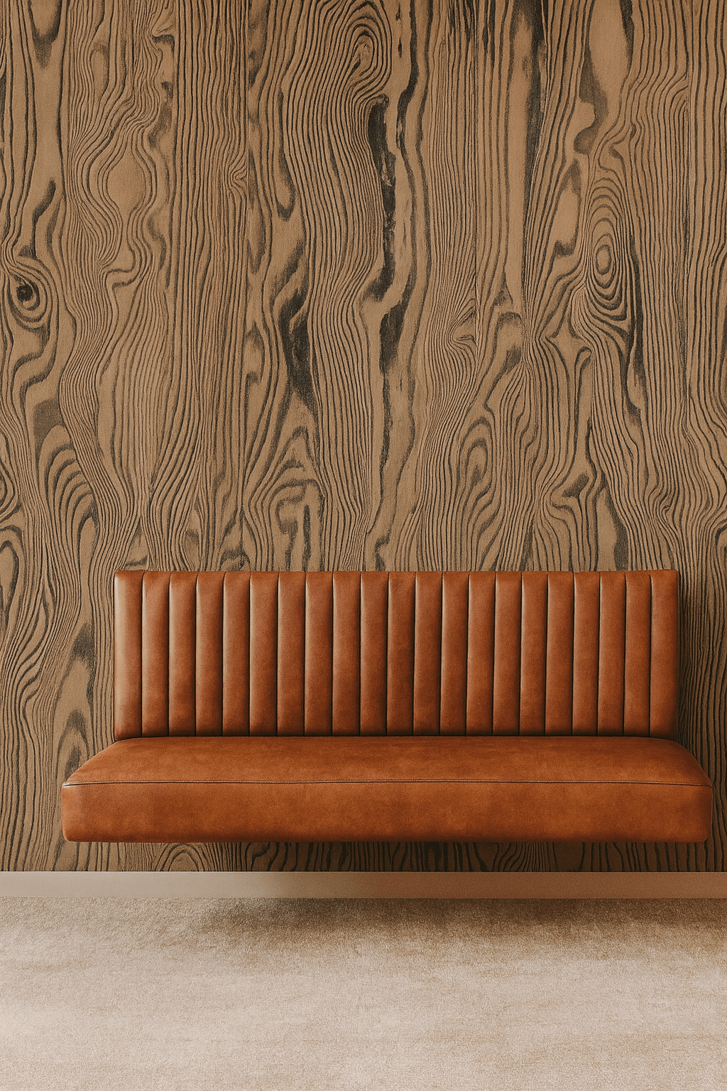 Floating Leather Bench for Restaurant Dining, Entryway or Kitchen - H|F AtelierShopify CollectiveHUNTEDFOX - Floating Leather Bench for Restaurant Dining, Entryway or Kitchen