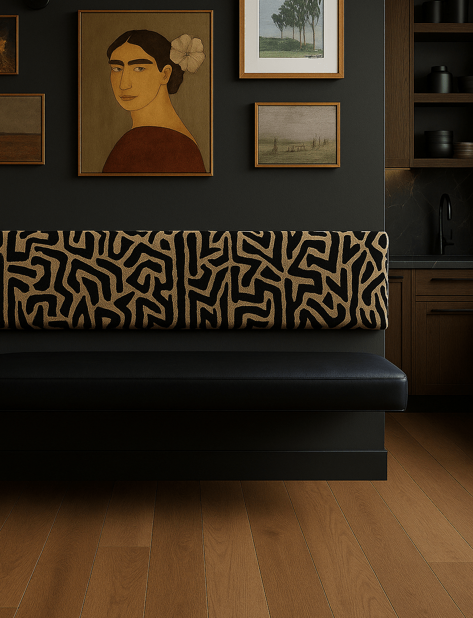 Floating Velvet Bench for Restaurant Dining, Entryway or Kitchen - H|F AtelierShopify CollectiveHUNTEDFOX - Floating Velvet Bench for Restaurant Dining, Entryway or Kitchen