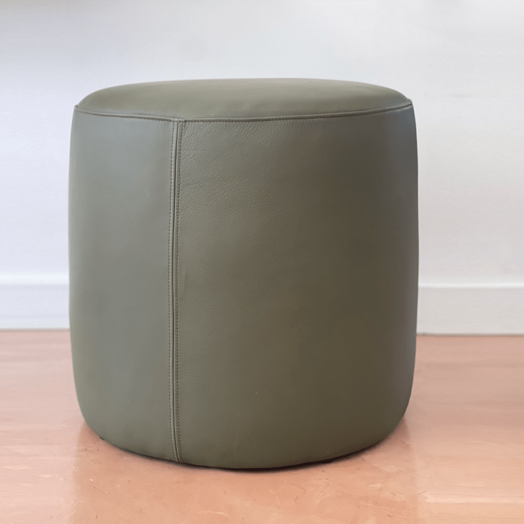 Genuine Leather Round Ottoman or Pouf | Multiple Colors & Sizes - H|F AtelierLEATHERottomanHUNTEDFOX - Genuine Leather Round Ottoman or Pouf | Multiple Colors & Sizes