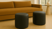 Genuine Leather Round Ottoman or Pouf | Multiple Colors & Sizes - H|F AtelierLEATHERottomanHUNTEDFOX - Genuine Leather Round Ottoman or Pouf | Multiple Colors & Sizes