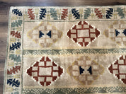 Geometric Design Area Rug 5x8, Beige and Rust Red - Jewel RugsShopify CollectiveHUNTEDFOX - Geometric Design Area Rug 5x8, Beige and Rust Red