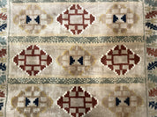 Geometric Design Area Rug 5x8, Beige and Rust Red - Jewel RugsShopify CollectiveHUNTEDFOX - Geometric Design Area Rug 5x8, Beige and Rust Red