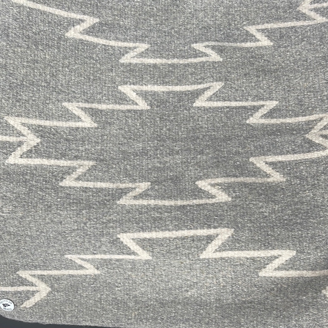 Grey and White Southwestern Decorative Accent Pillow - GreyLight greyNATIVEHUNTEDFOX - Grey and White Southwestern Decorative Accent Pillow - HUNTEDFOX