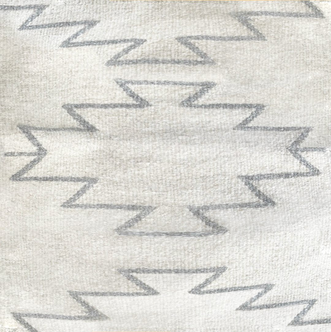 Grey and White Southwestern Decorative Accent Pillow - GreyLight greyNATIVEHUNTEDFOX - Grey and White Southwestern Decorative Accent Pillow - HUNTEDFOX