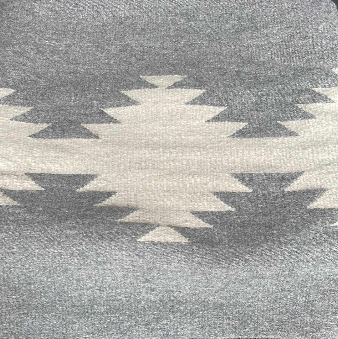 Grey and White Southwestern Decorative Accent Pillow - GreyLight greyNATIVEHUNTEDFOX - Grey and White Southwestern Decorative Accent Pillow - HUNTEDFOX