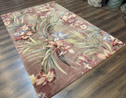 Hand Tufted Floral Rug 5x8, Light Rose Wool Carpet - Jewel RugsShopify CollectiveHUNTEDFOX - Hand Tufted Floral Rug 5x8, Light Rose Wool Carpet