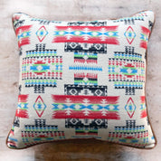 Handcrafted Wool Tribal Throw Pillow – Boho Accent for Living Room - BlueGreenNATIVEHUNTEDFOX - Handcrafted Wool Tribal Throw Pillow – Boho Accent for Living Room