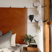 Handmade Leather Headboard – Wall Mounted, Custom Sizes - BrownclassicfurnitureHUNTEDFOX - Handmade Leather Headboard – Wall Mounted, Custom Sizes