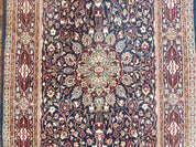 Indo Kashmiri Rug 3x5, Navy Blue, Very Fine 400 KPSI, Pair B - Jewel RugsShopify CollectiveHUNTEDFOX - Indo Kashmiri Rug 3x5, Navy Blue, Very Fine 400 KPSI, Pair B