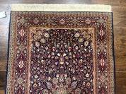 Indo Kashmiri Rug 3x5, Navy Blue, Very Fine 400 KPSI, Pair B - Jewel RugsShopify CollectiveHUNTEDFOX - Indo Kashmiri Rug 3x5, Navy Blue, Very Fine 400 KPSI, Pair B