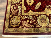 Indo Mahal Rug 9x12, Allover Pattern, Dark Red, Traditional Wool Area Rug - Jewel RugsShopify CollectiveHUNTEDFOX - Indo Mahal Rug 9x12, Allover Pattern, Dark Red, Traditional Wool Area Rug