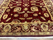 Indo Mahal Rug 9x12, Allover Pattern, Dark Red, Traditional Wool Area Rug - Jewel RugsShopify CollectiveHUNTEDFOX - Indo Mahal Rug 9x12, Allover Pattern, Dark Red, Traditional Wool Area Rug