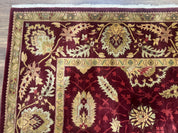 Indo Mahal Rug 9x12, Allover Pattern, Dark Red, Traditional Wool Area Rug - Jewel RugsShopify CollectiveHUNTEDFOX - Indo Mahal Rug 9x12, Allover Pattern, Dark Red, Traditional Wool Area Rug