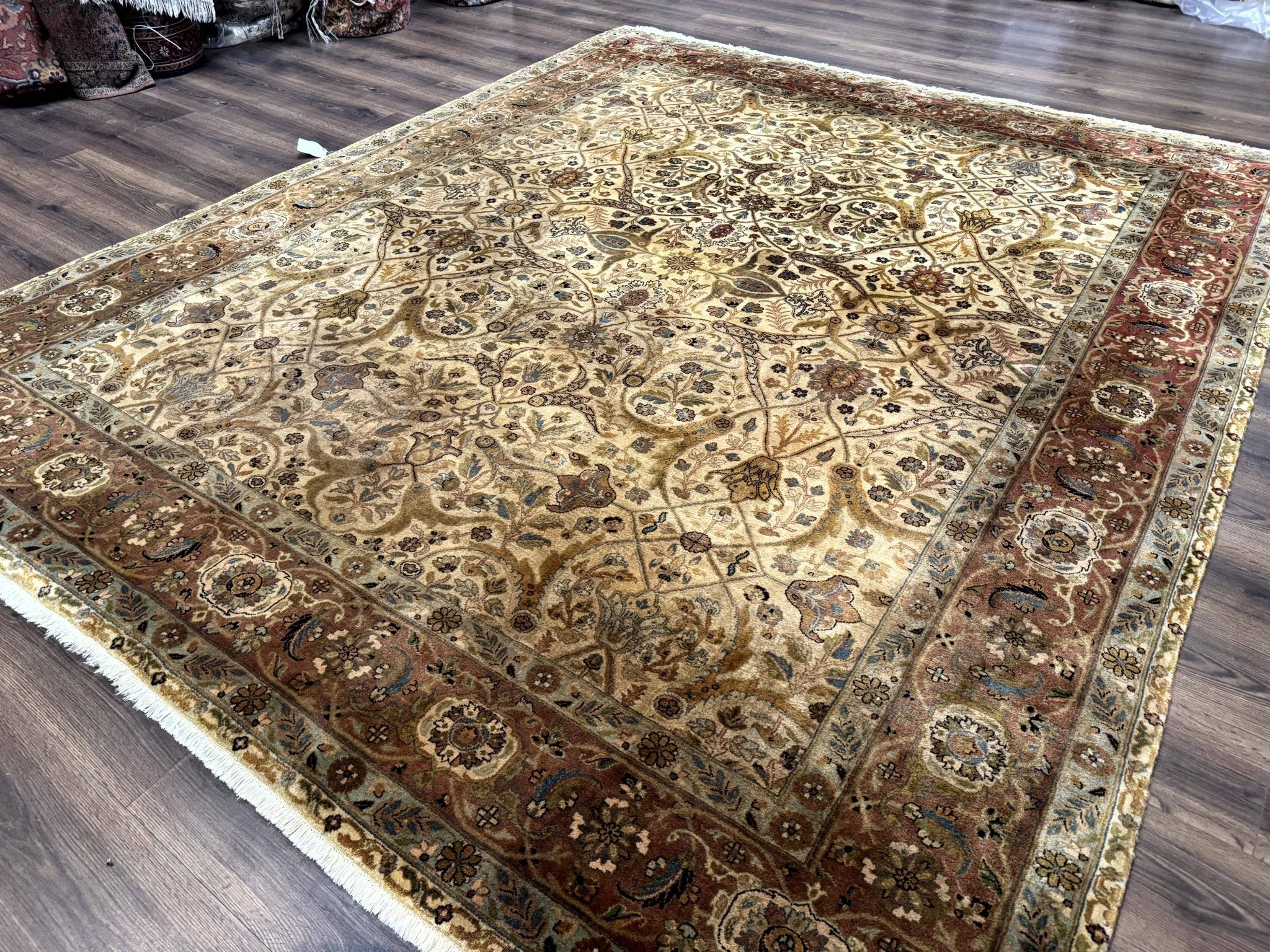 Indo Persian Rug 8x10, Teawash Bidjar Carpet, Allover Pattern - Jewel RugsShopify CollectiveHUNTEDFOX - Indo Persian Rug 8x10, Teawash Bidjar Carpet, Allover Pattern