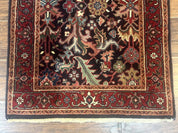 Indo Persian Runner Rug 2.7 x 13, Navy Blue and Red, Allover Floral, Wool, 13ft Runner - Jewel RugsShopify CollectiveHUNTEDFOX - Indo Persian Runner Rug 2.7 x 13, Navy Blue and Red, Allover Floral, Wool, 13ft Runner