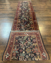 Indo Persian Runner Rug 2.7 x 13, Navy Blue and Red, Allover Floral, Wool, 13ft Runner - Jewel RugsShopify CollectiveHUNTEDFOX - Indo Persian Runner Rug 2.7 x 13, Navy Blue and Red, Allover Floral, Wool, 13ft Runner