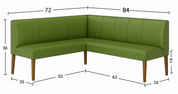 JO| CUSTOM Olive Green Vegan Leather Corner Bench Seat - H|F AtelierShopify CollectiveHUNTEDFOX - JO| CUSTOM Olive Green Vegan Leather Corner Bench Seat