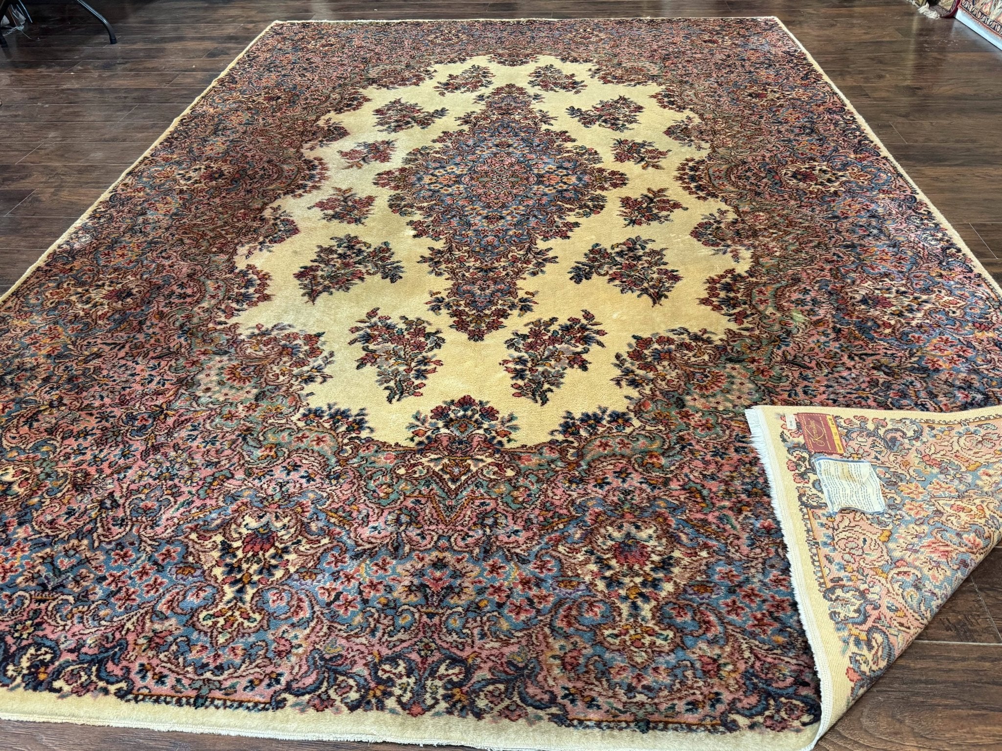 Karastan Kirman Rug 781, Antique Karastan Oriental Carpet 8.8 x 12, Wool Area Rug, Original Collection 700 Series, Rare Discontinued - Jewel RugsShopify CollectiveHUNTEDFOX - Karastan Kirman Rug 781, Antique Karastan Oriental Carpet 8.8 x 12, Wool Area Rug, Original Collection 700 Series, Rare Discontinued